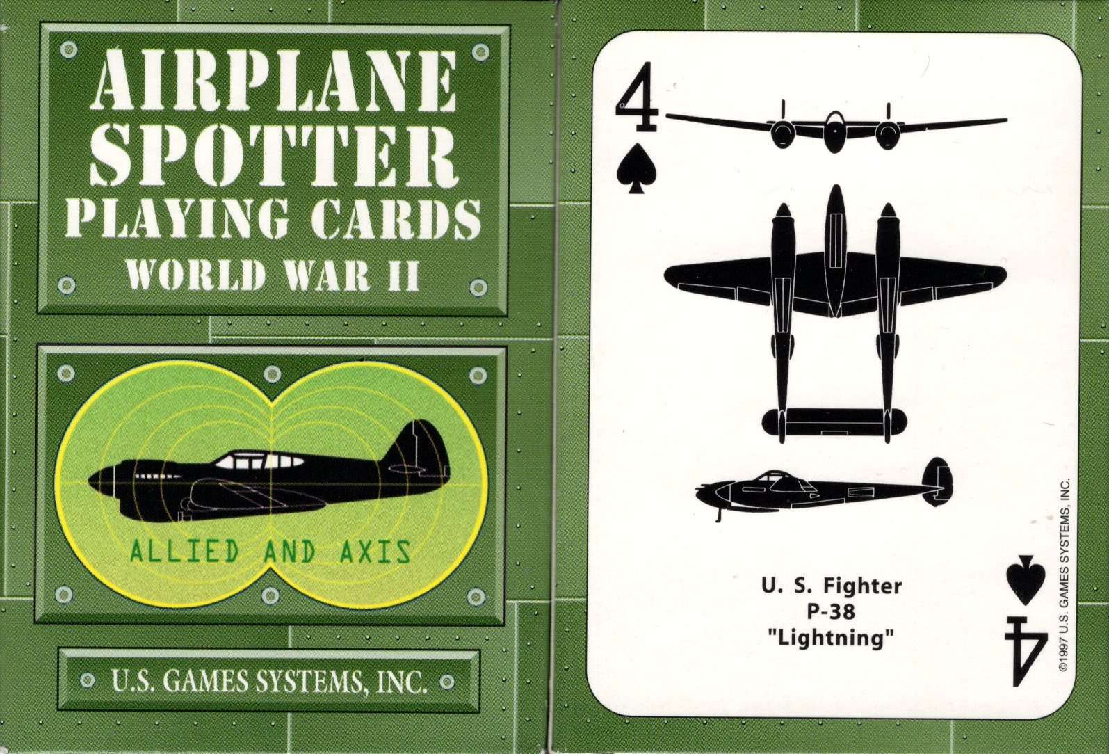 World War II Airplane Spotter Playing Cards USGS