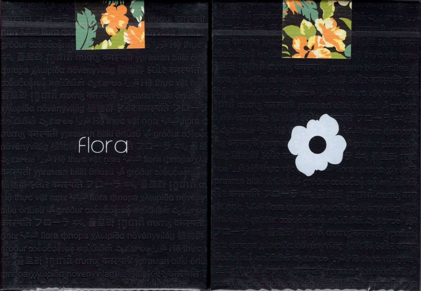 PlayingCardDecks.com-Flora Black Playing Cards USPCC
