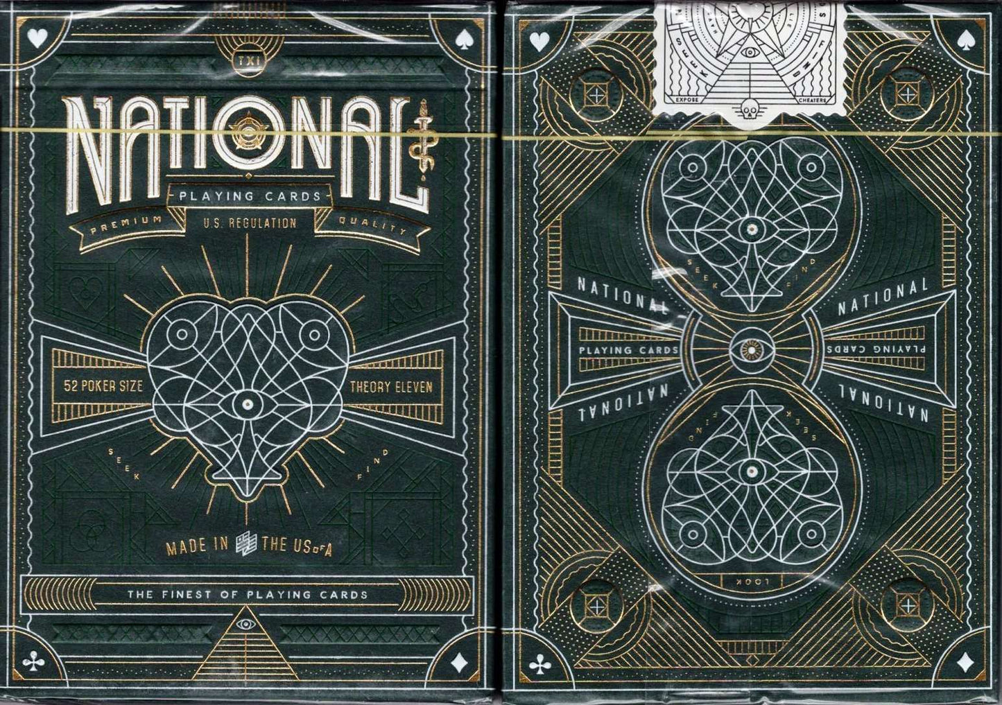 PlayingCardDecks.com-National Green Playing Cards USPCC