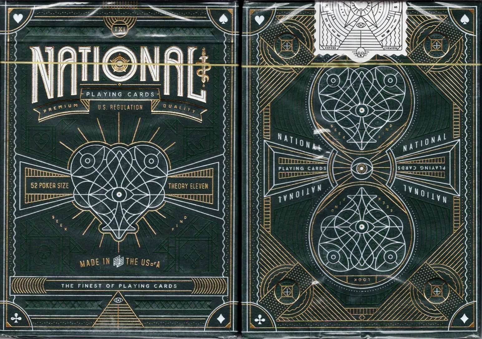 PlayingCardDecks.com-National Green Playing Cards USPCC