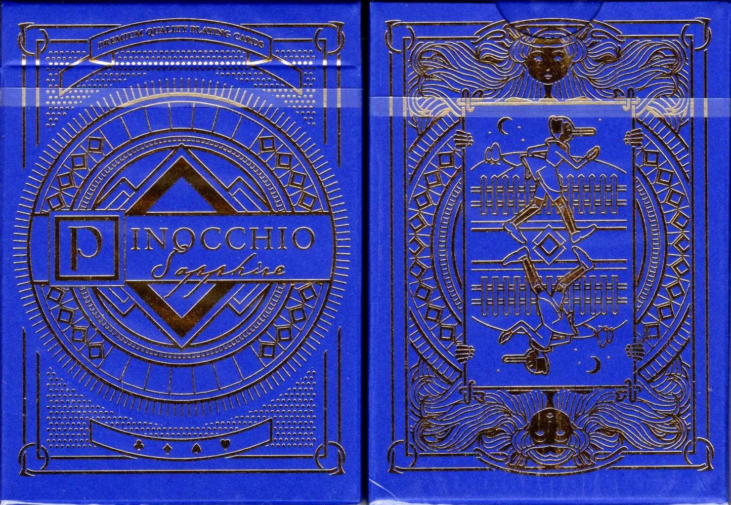 PlayingCardDecks.com-Pinocchio Sapphire Blue Playing Cards USPCC