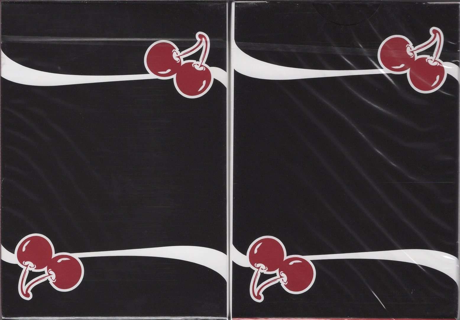 PlayingCardDecks.com-Cherry Casino V3 Black Playing Cards USPCC