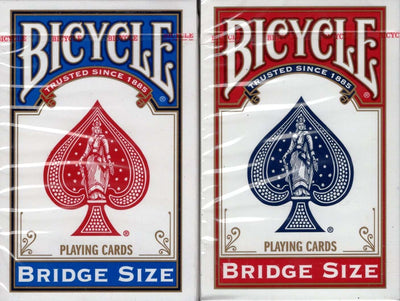 PlayingCardDecks.com-Bridge Size Bicycle Rider Back Playing Cards 2 Deck Set
