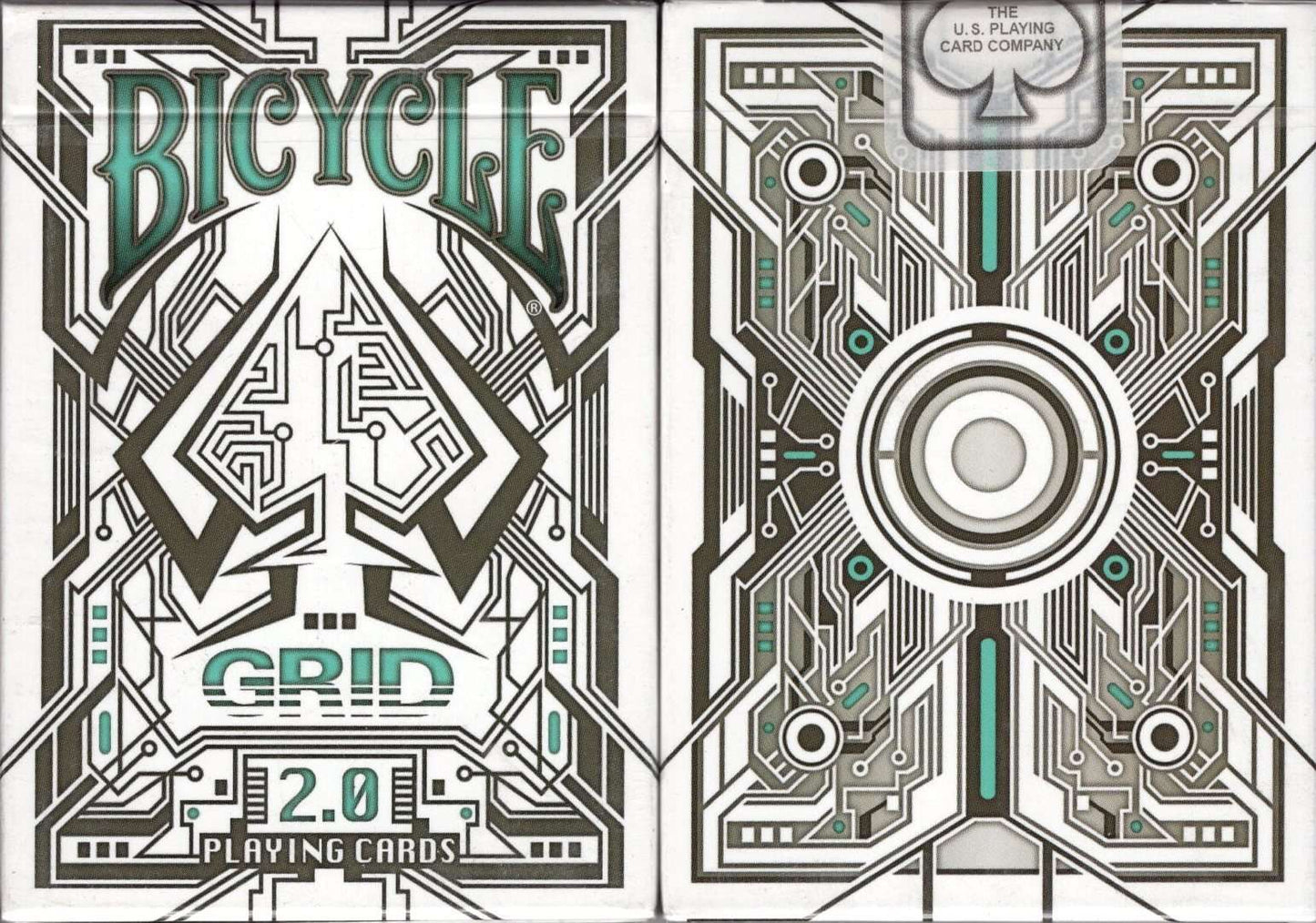 PlayingCardDecks.com-Grid 2.0 Original UV Glow Bicycle Playing Cards