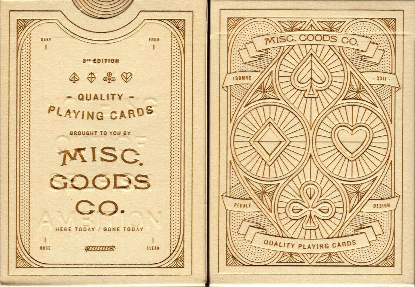 PlayingCardDecks.com-Misc. Goods Co. v3 Playing Cards USPCC: Ivory