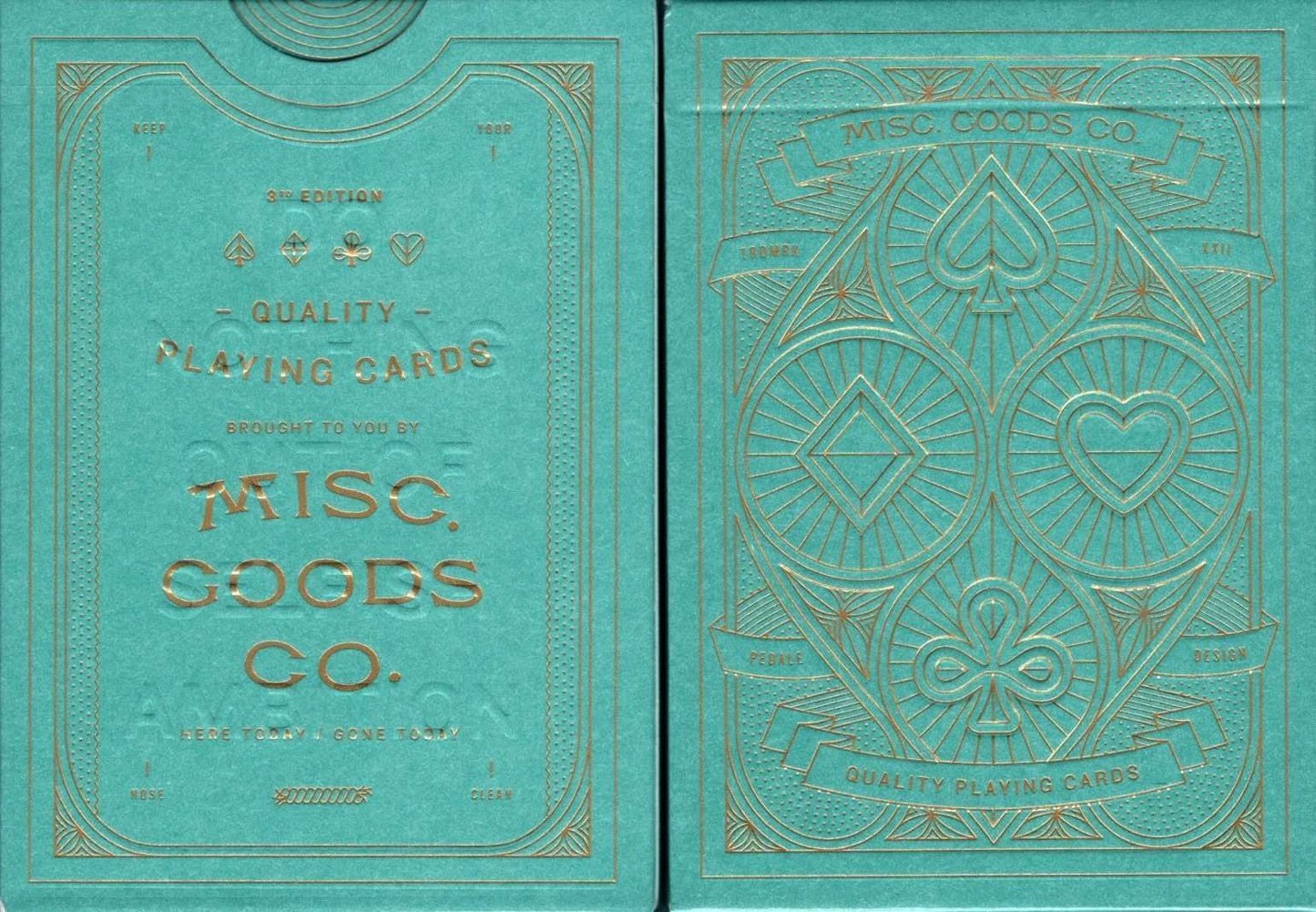 PlayingCardDecks.com-Misc. Goods Co. v3 Playing Cards USPCC: Green