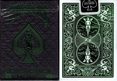 PlayingCardDecks.com-Foil Back Emerald Bicycle Playing Cards