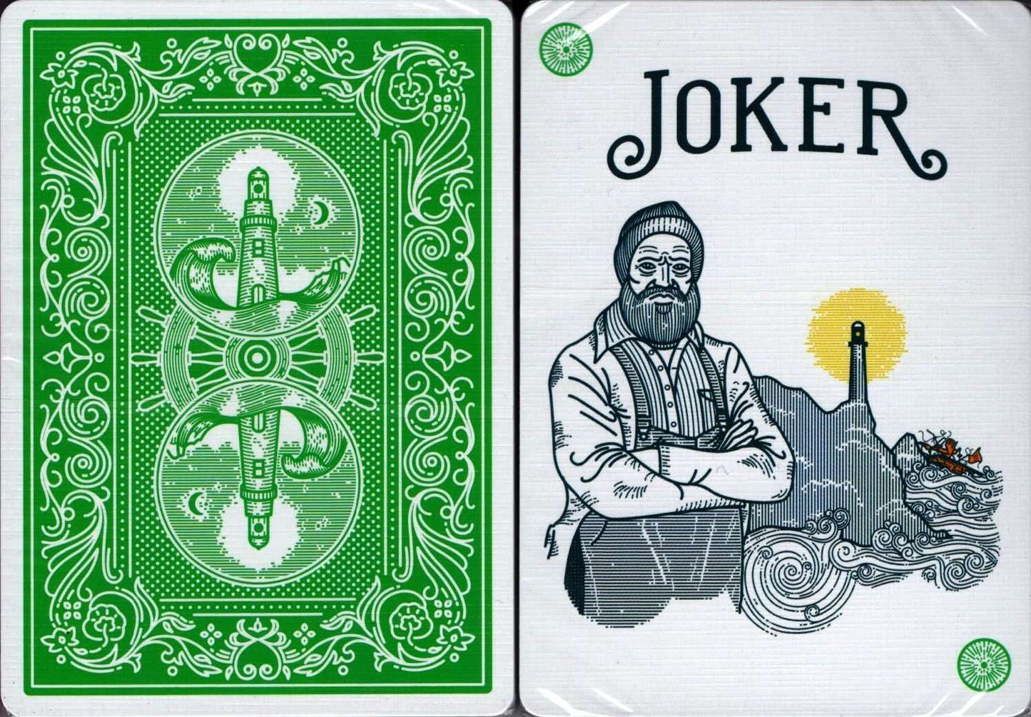 PlayingCardDecks.com-Keeper Sea Green Reloads (No Box) Playing Cards Cartamundi