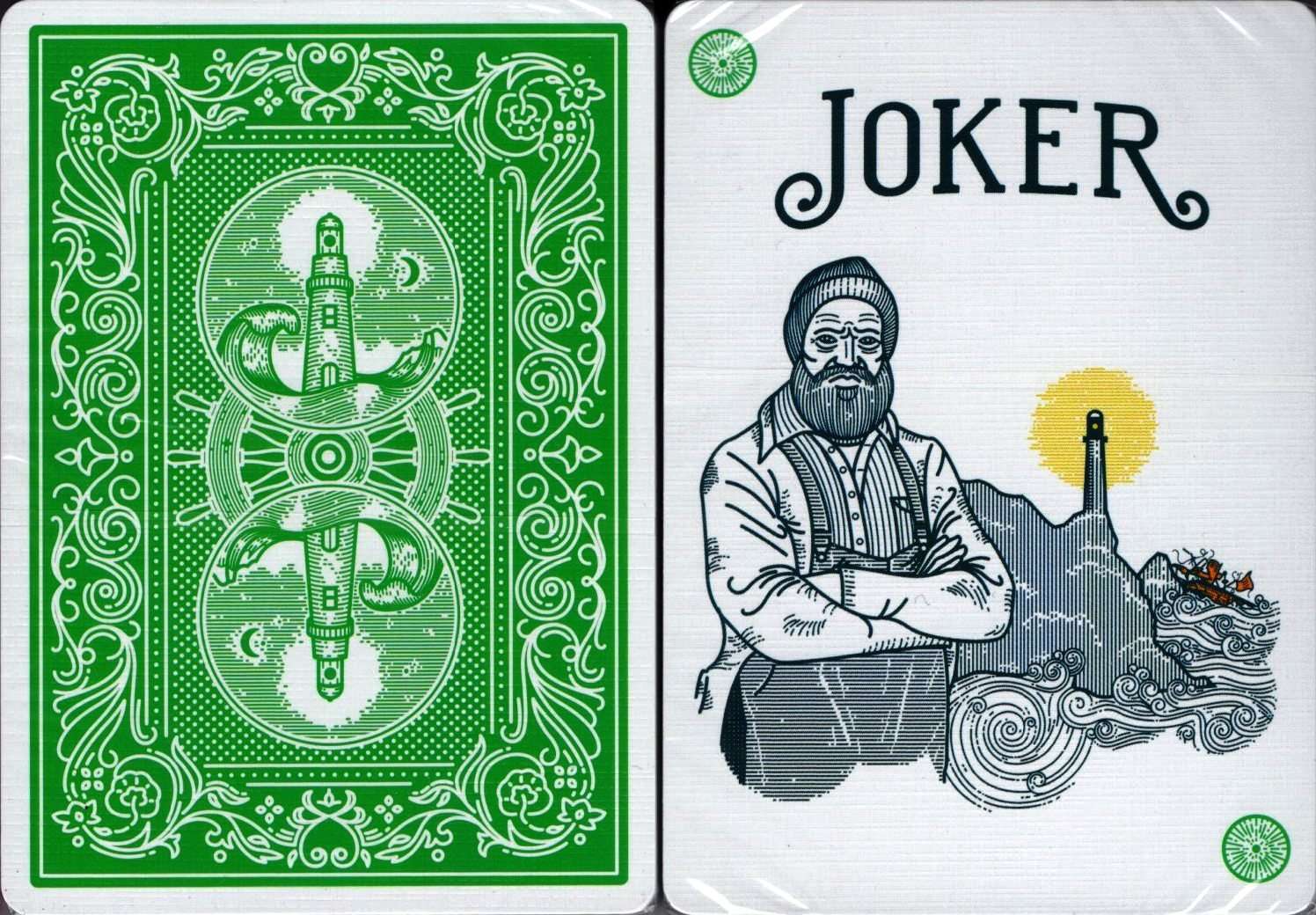 PlayingCardDecks.com-Keeper Sea Green Reloads (No Box) Playing Cards Cartamundi