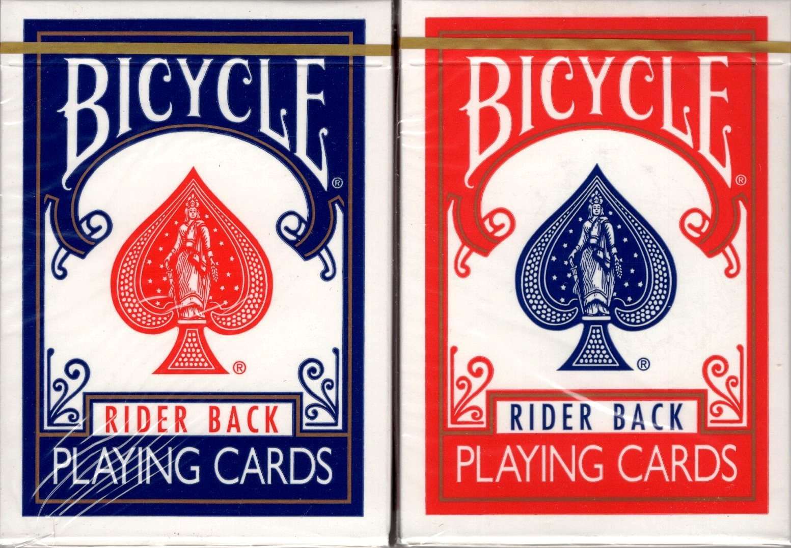 PlayingCardDecks.com-Gold Standard 2 Deck Set Red Blue Bicycle Playing Cards