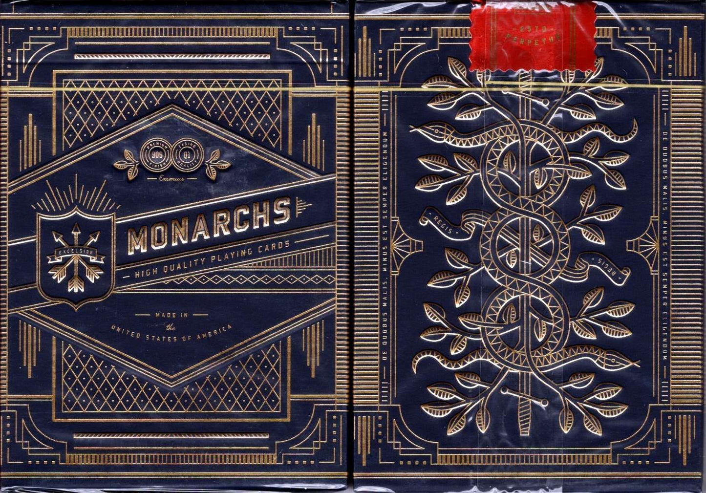 PlayingCardDecks.com-Monarchs Standard Blue Playing Cards USPCC