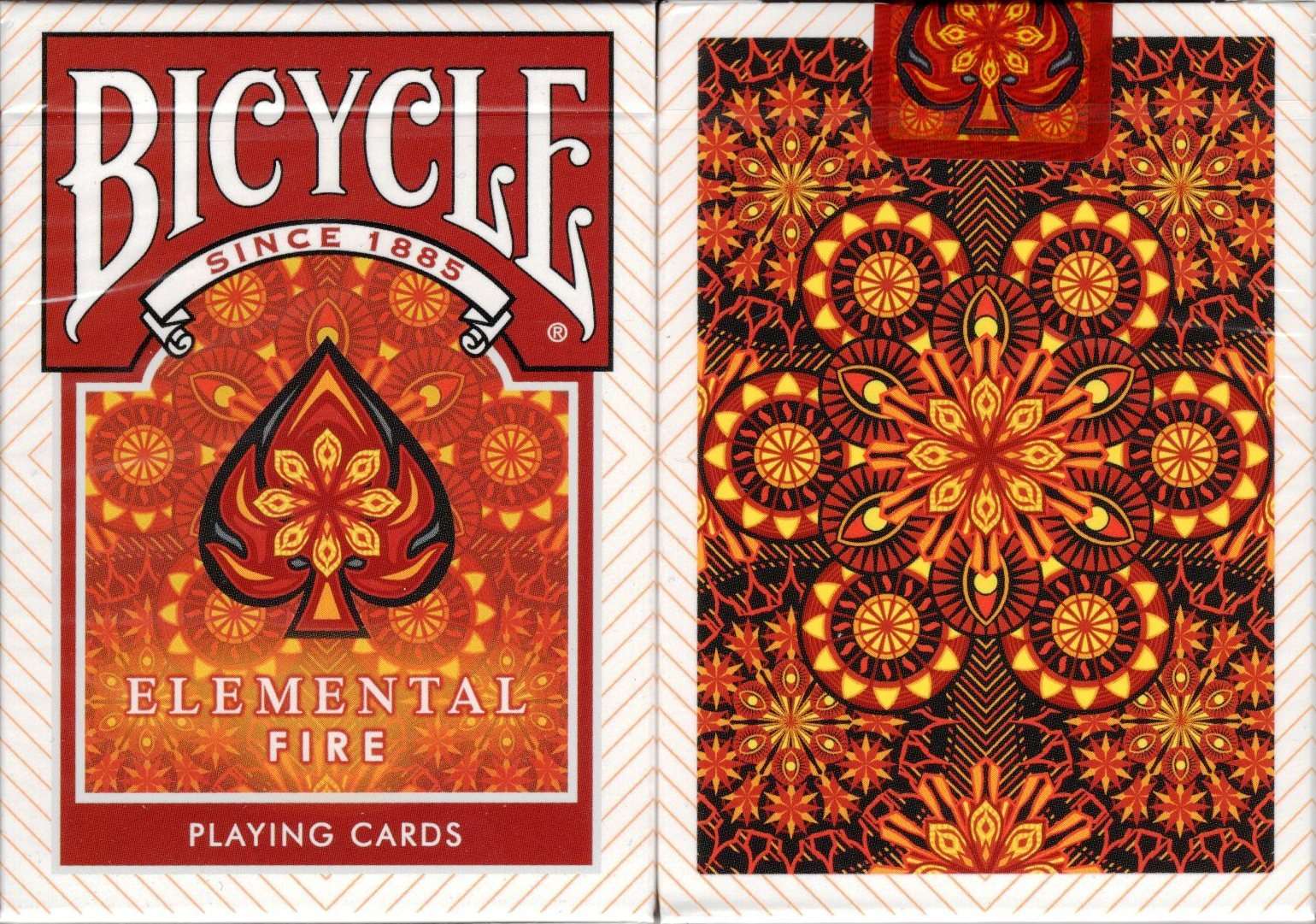 bicycle playing cards element series fire