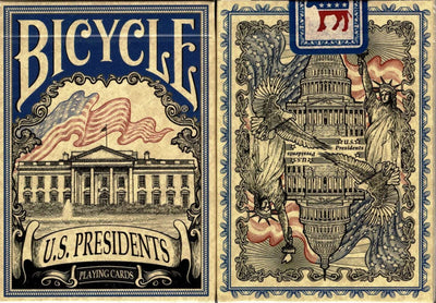 PlayingCardDecks.com-US Presidents v1 Blue Bicycle Playing Cards