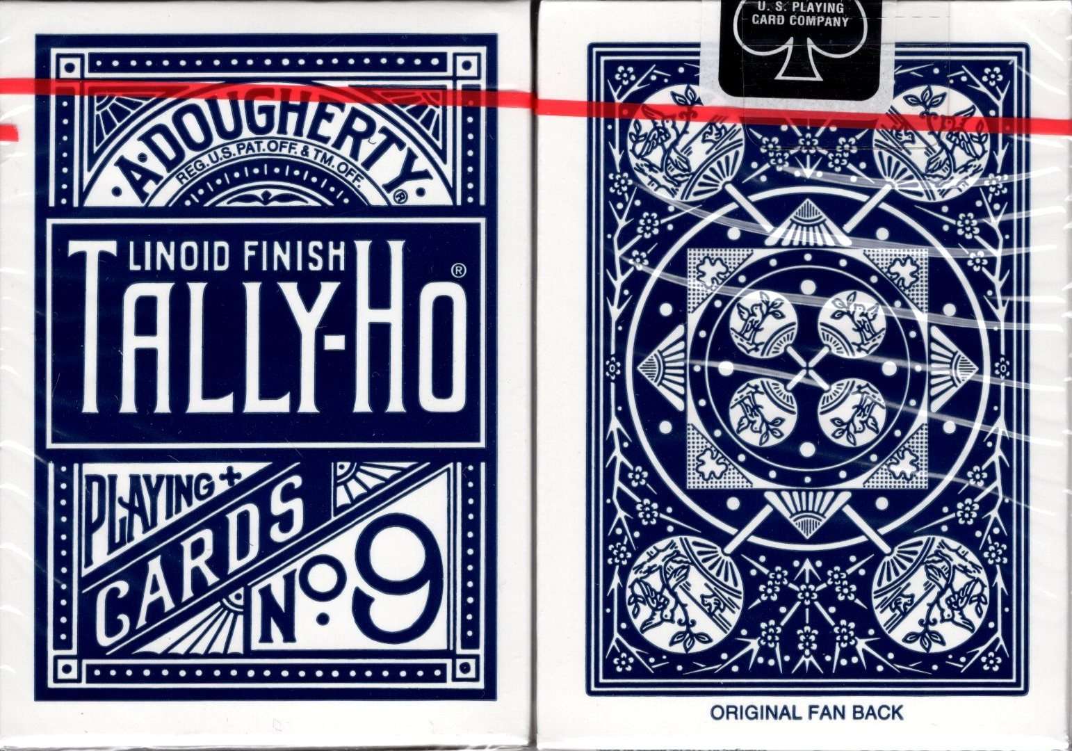 Tally Ho Fan Back Blue Playing Cards