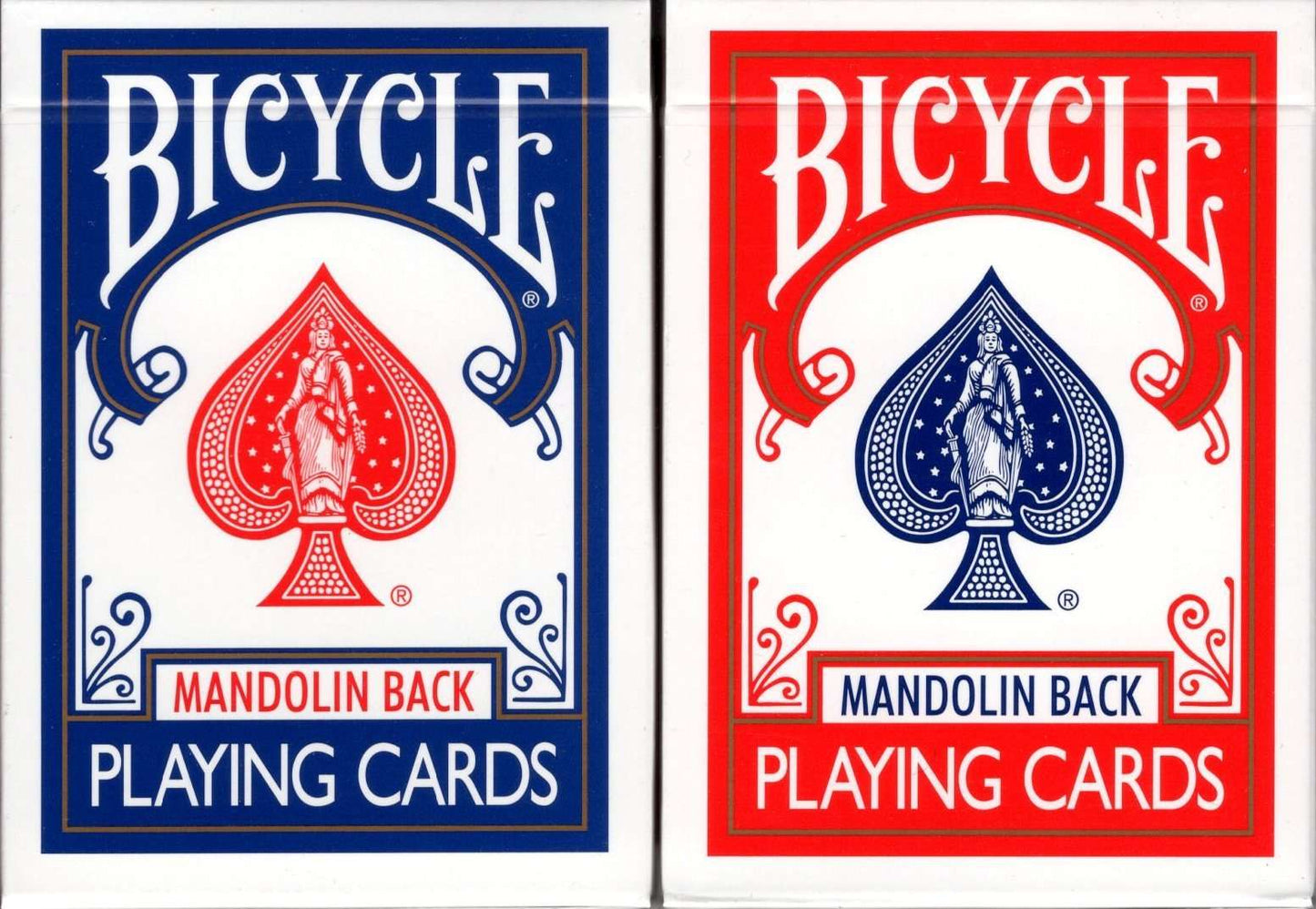 PlayingCardDecks.com-Mandolin 809 Red & Blue Back 2 Deck Set Bicycle Playing Cards
