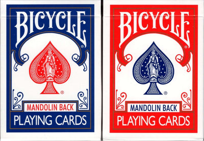 PlayingCardDecks.com-Mandolin 809 Red & Blue Back 2 Deck Set Bicycle Playing Cards