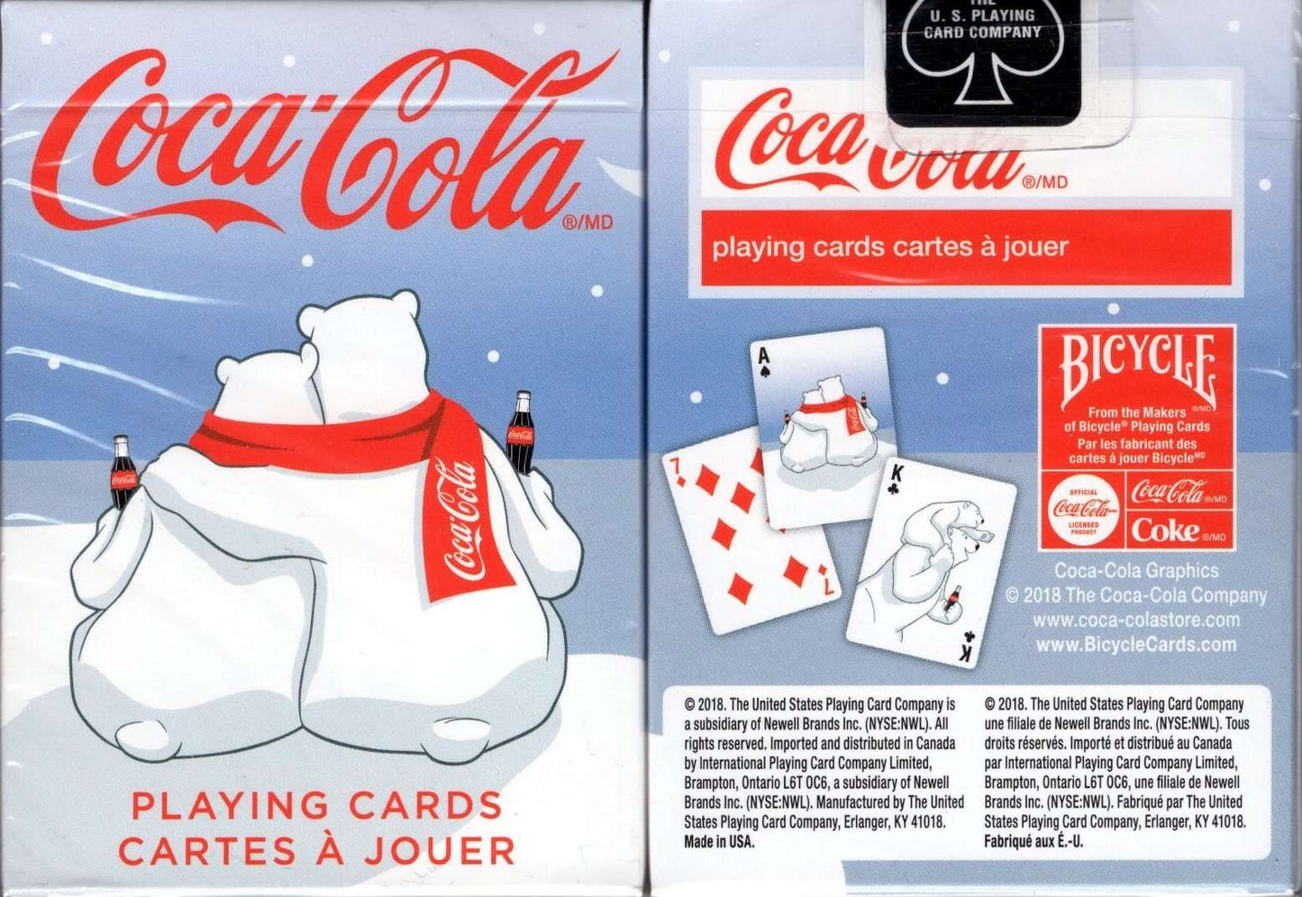 Coca-Cola Coke Holiday Polar Bear Playing Cards USPCC