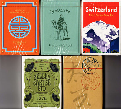 PlayingCardDecks.com-World Tour 5 Deck Set Playing Cards EPCC