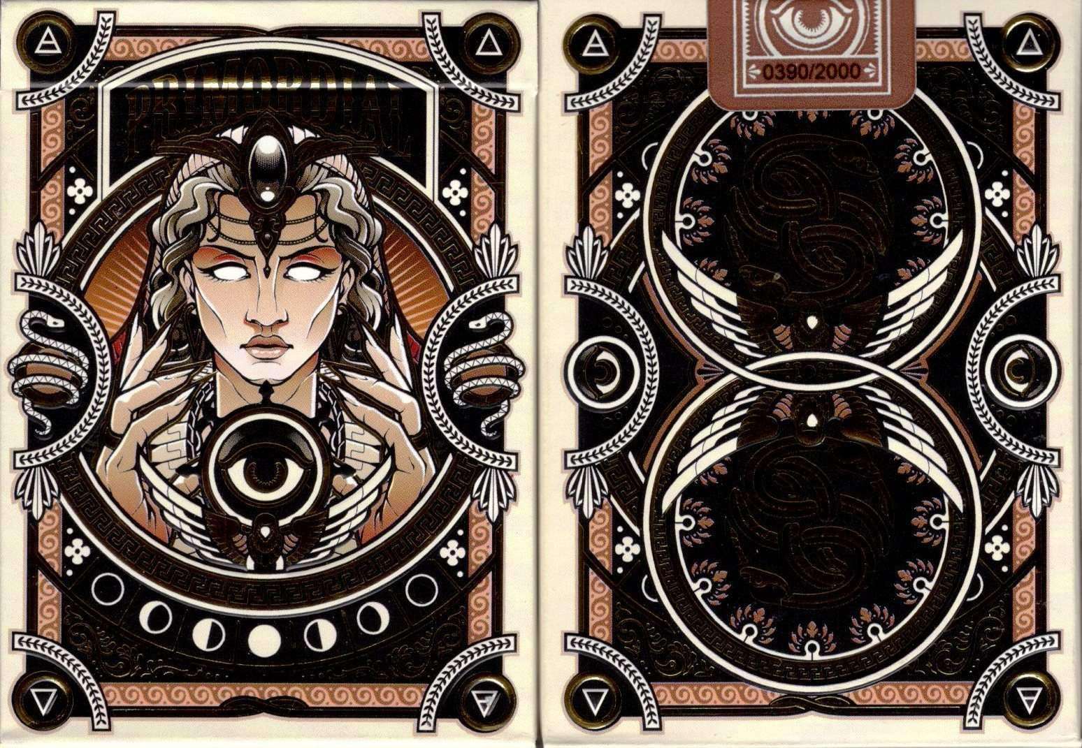 PlayingCardDecks.com-Primordial Gilded Playing Cards USPCC: Aether - White