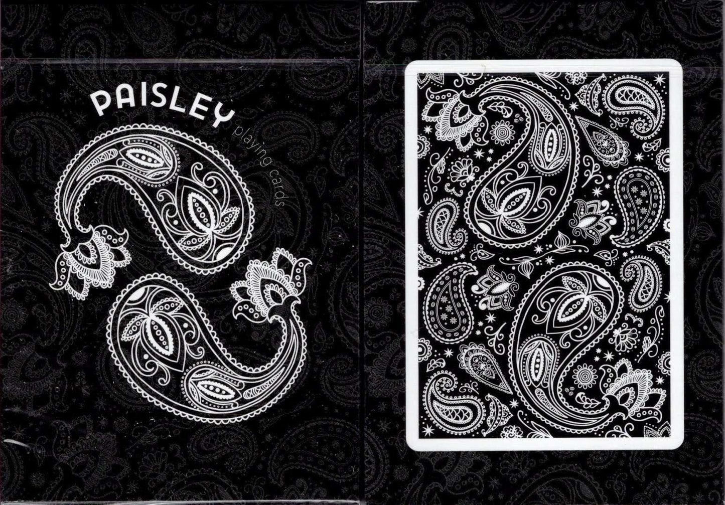 PlayingCardDecks.com-Paisley Black Marked Playing Cards USPCC