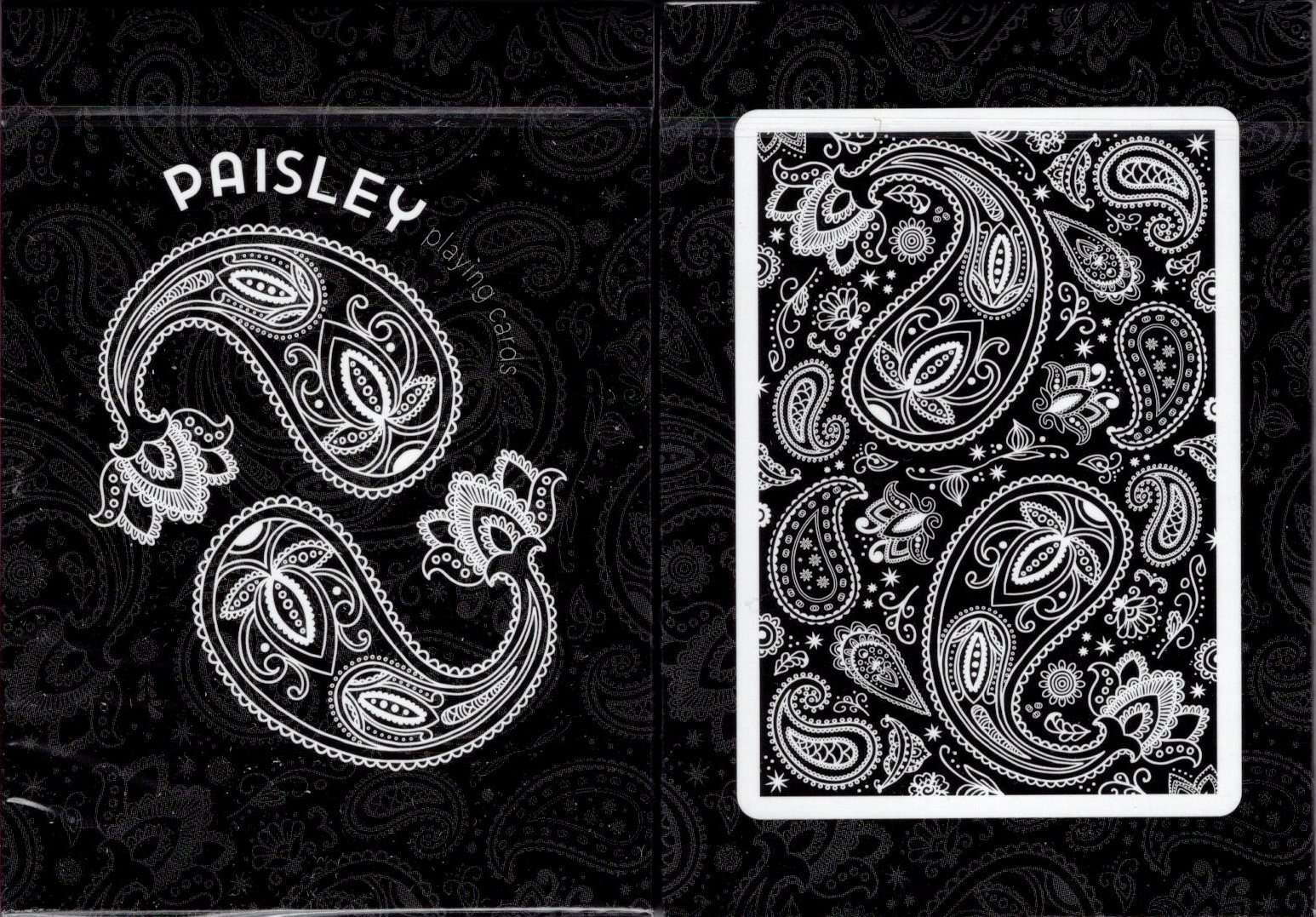 PlayingCardDecks.com-Paisley Black Marked Playing Cards USPCC