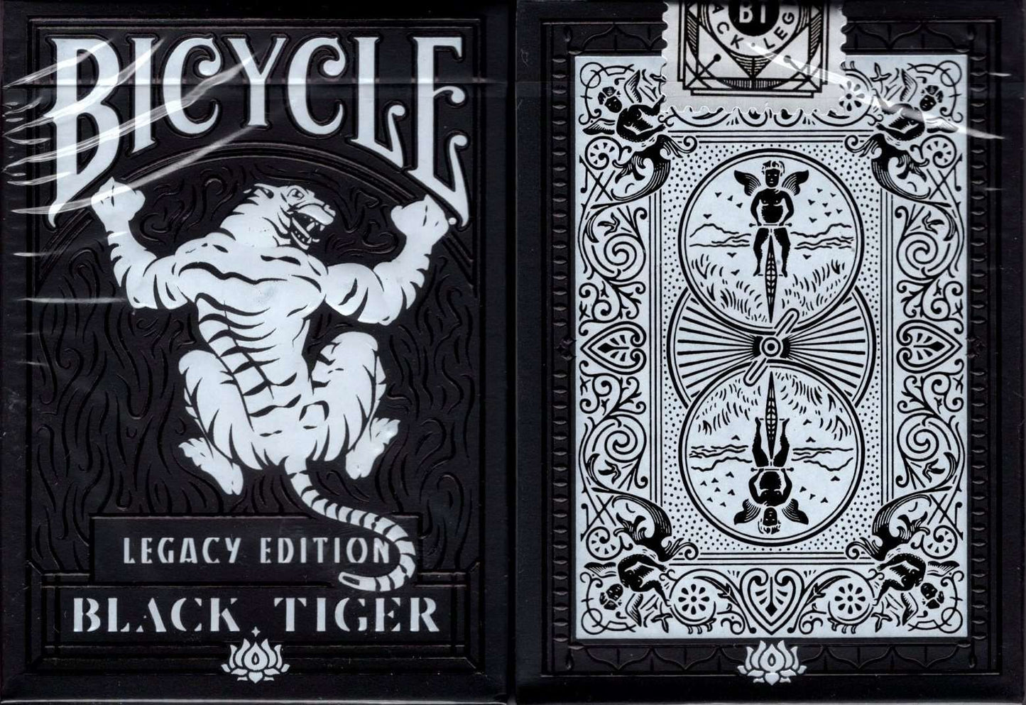 PlayingCardDecks.com-Black Tiger Legacy Playing Cards Poker Size Deck USPCC