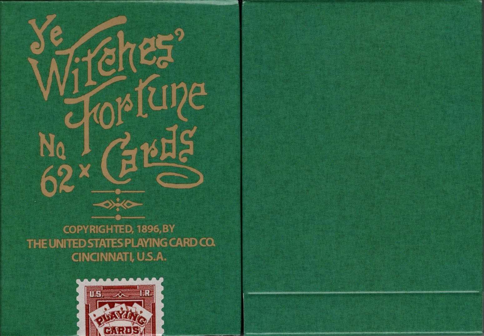 PlayingCardDecks.com-Ye Witches’ Fortune Cards USPCC: Broom Back (Green)
