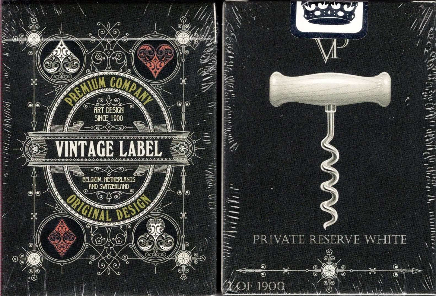 Vintage Label White Private Reserve Playing Cards MPC