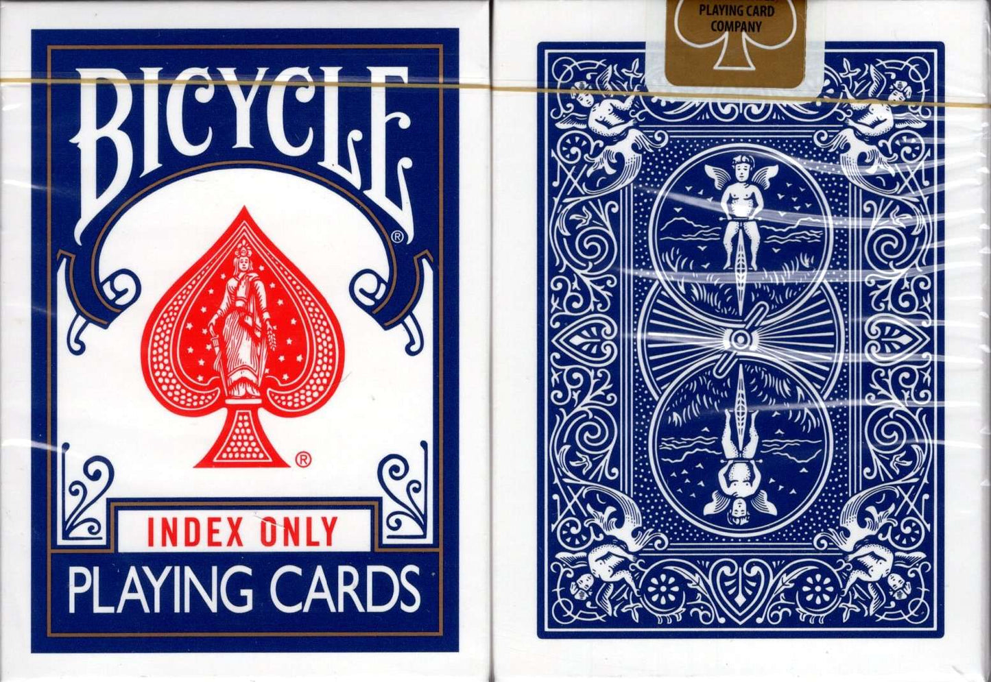 PlayingCardDecks.com-Index Only Gilded Bicycle Playing Cards: Blue Deck