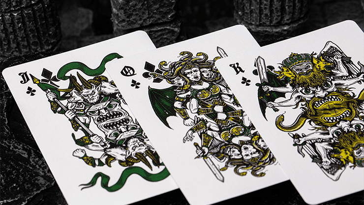 PlayingCardDecks.com-Inferno Emerald Blaze Playing Cards TPCC