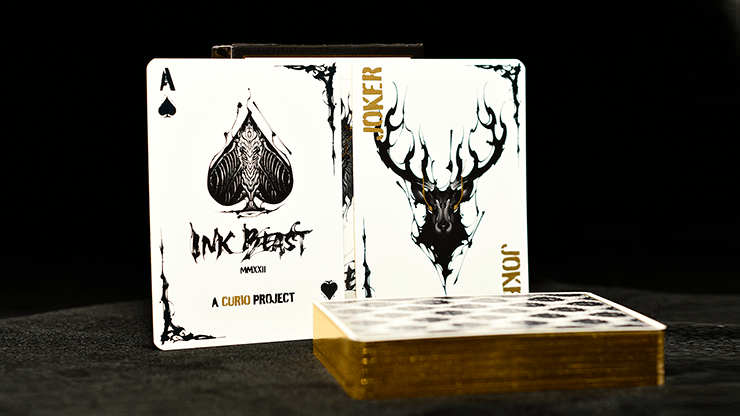 PlayingCardDecks.com-Ink Beast Gold Gilded Playing Cards LPCC
