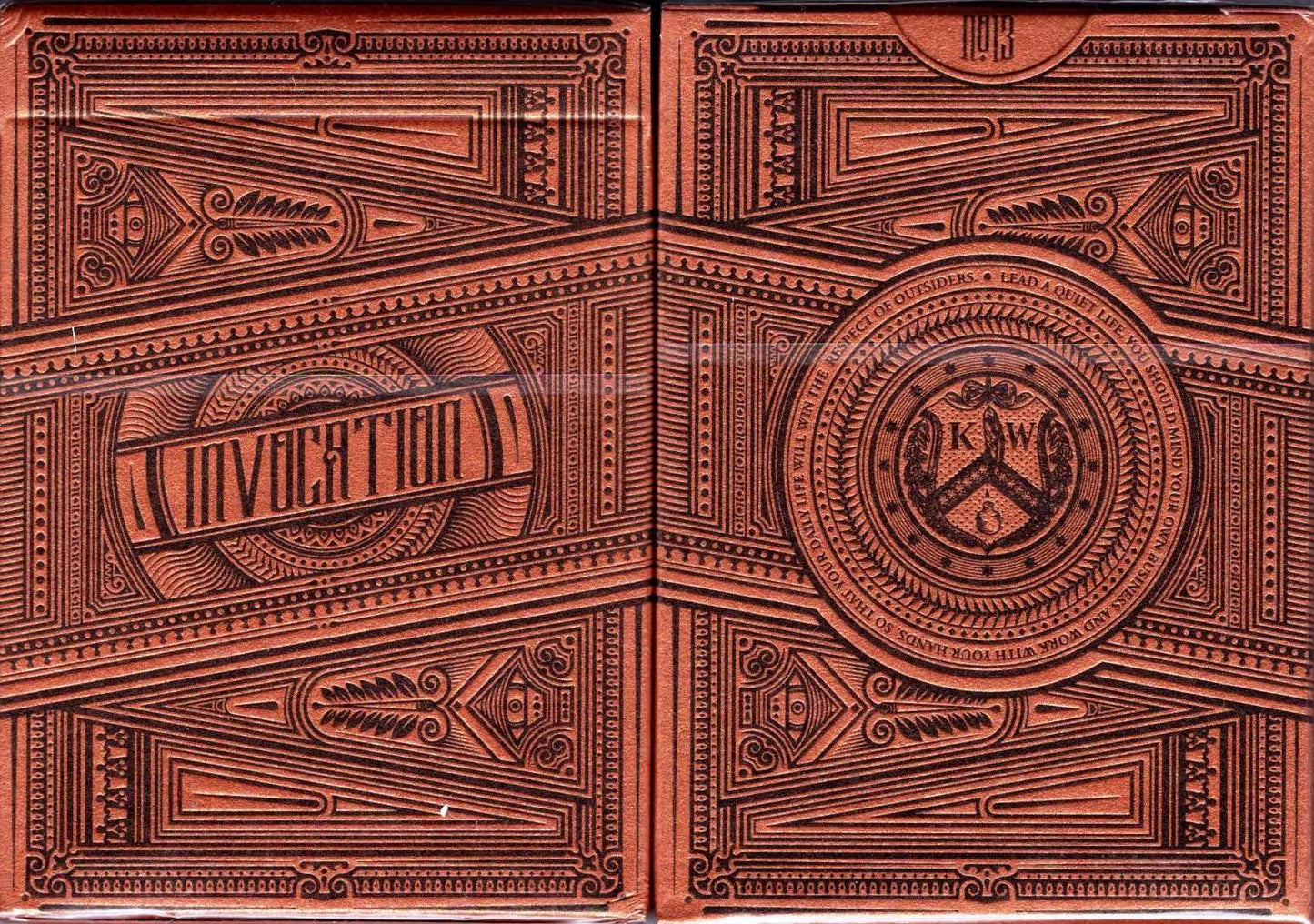 PlayingCardDecks.com-Invocation Copper Playing Cards USPCC