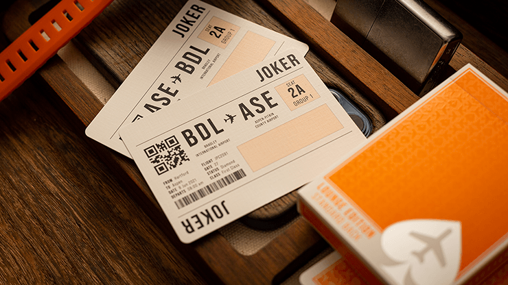 PlayingCardDecks.com-Jetsetter Hangar Orange Playing Cards EPCC