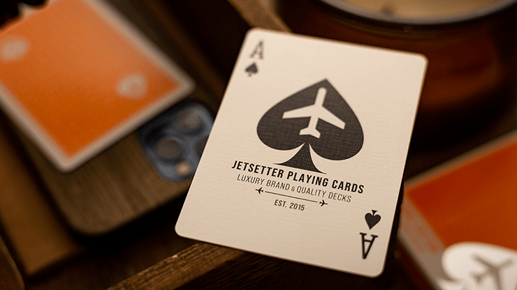 PlayingCardDecks.com-Jetsetter Hangar Orange Playing Cards EPCC
