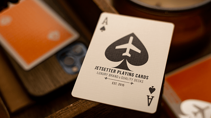 PlayingCardDecks.com-Jetsetter Limited Hangar Orange Playing Cards EPCC