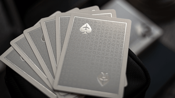 PlayingCardDecks.com-Jetsetter Limited Jetway Silver Playing Cards EPCC