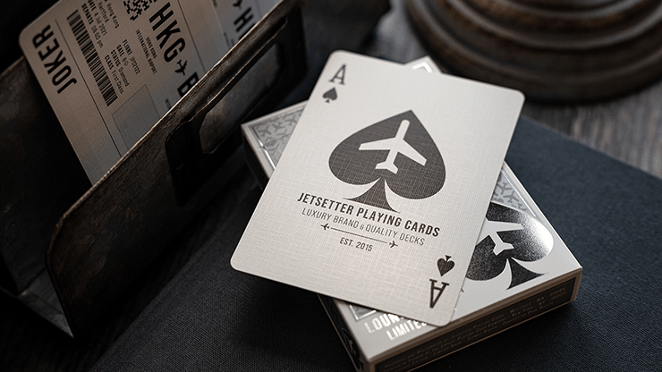 PlayingCardDecks.com-Jetsetter Limited Jetway Silver Playing Cards EPCC