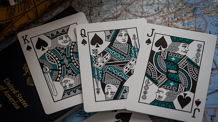 PlayingCardDecks.com-Jetsetter Limited Terminal Teal Playing Cards EPCC