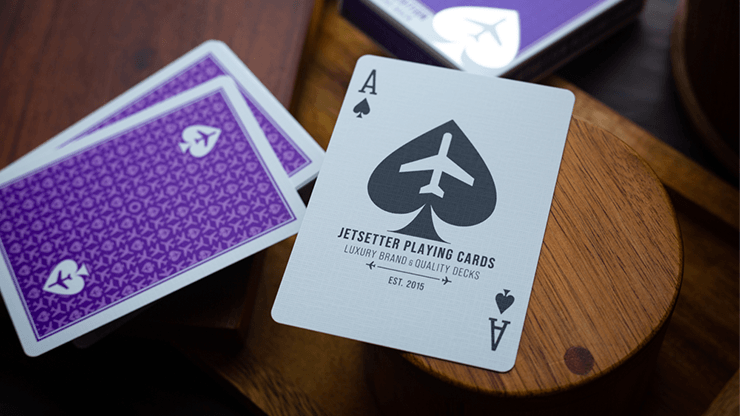 PlayingCardDecks.com-Jetsetter Lounge Purple Playing Cards EPCC