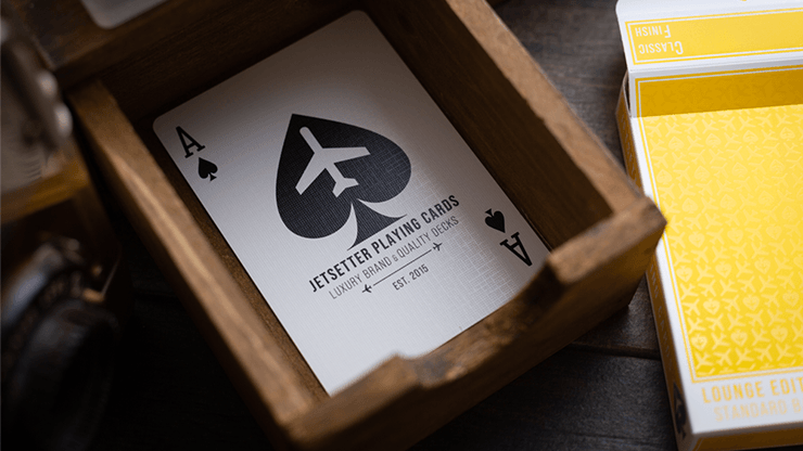 PlayingCardDecks.com-Jetsetter Lounge Yellow Playing Cards EPCC