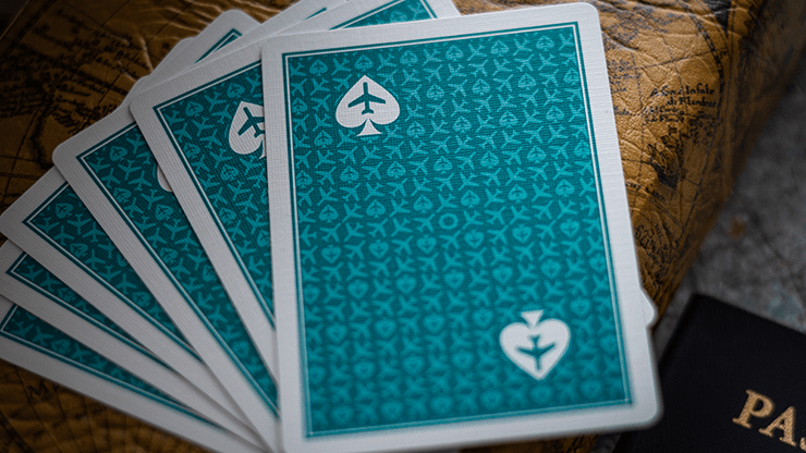 PlayingCardDecks.com-Jetsetter Terminal Teal Playing Cards EPCC