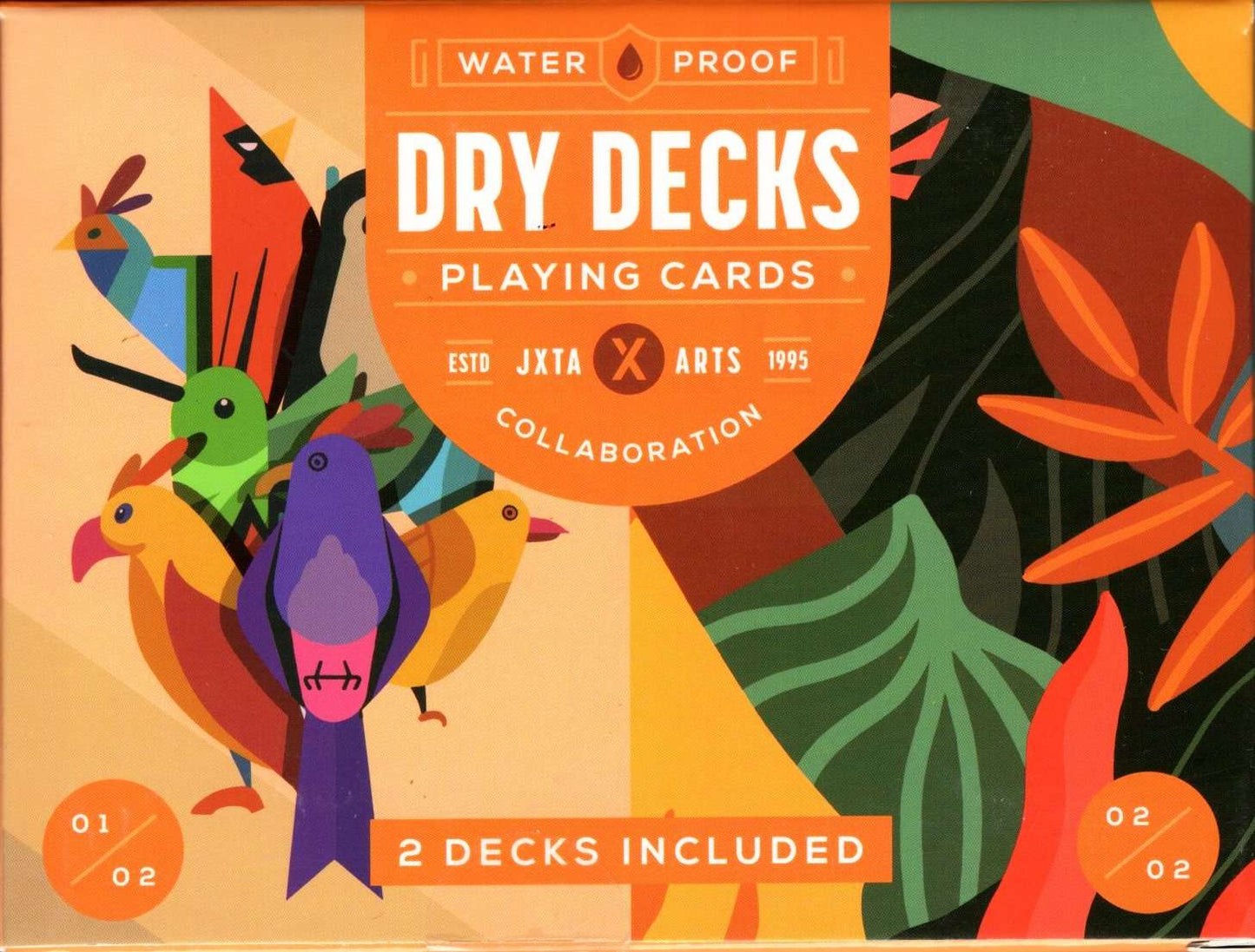 PlayingCardDecks.com-Jungle Birds Plastic Playing Cards 2 Deck Set