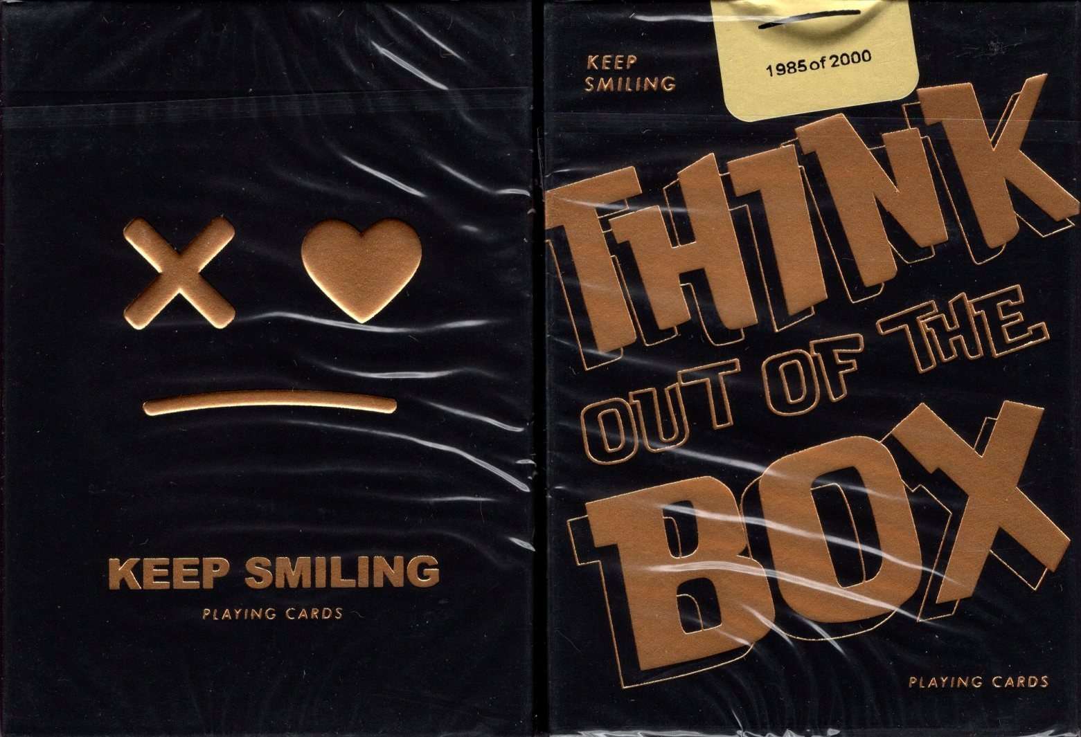 PlayingCardDecks.com-Keep Smiling Black v2 Playing Cards MPC