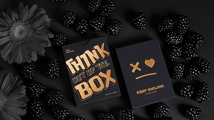 PlayingCardDecks.com-Keep Smiling Black v2 Playing Cards MPC