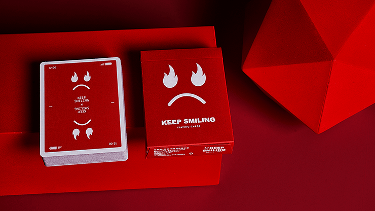 PlayingCardDecks.com-Keep Smiling Red v2 Playing Cards MPC