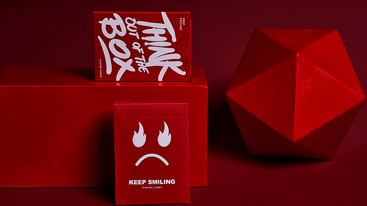 PlayingCardDecks.com-Keep Smiling Red v2 Playing Cards MPC