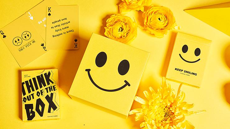 PlayingCardDecks.com-Keep Smiling Yellow v2 Playing Cards MPC