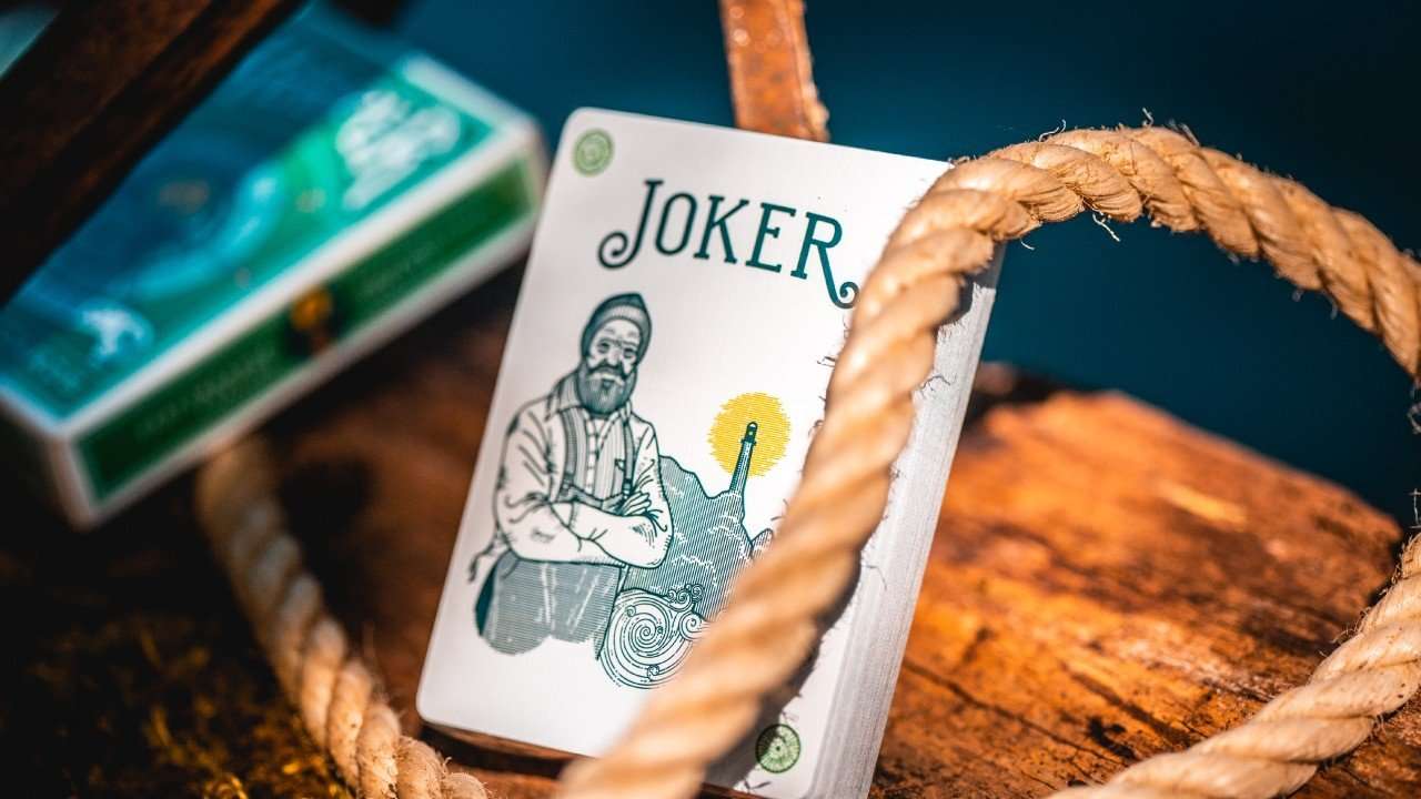 PlayingCardDecks.com-Keepers Sea Green Playing Cards Cartamundi