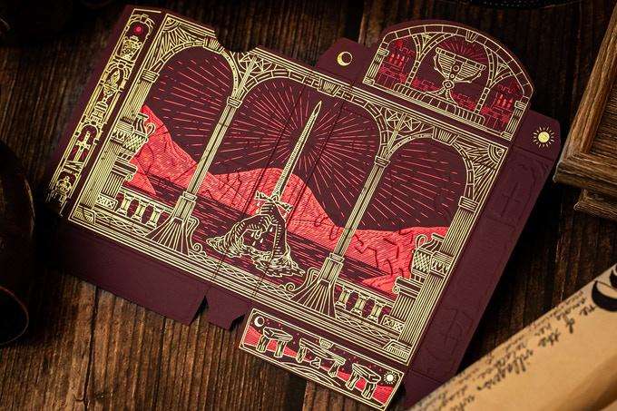 PlayingCardDecks.com-King Arthur Gilded Playing Cards 2 Deck Set