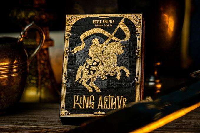 PlayingCardDecks.com-King Arthur Gold Gilded Playing Cards USPCC